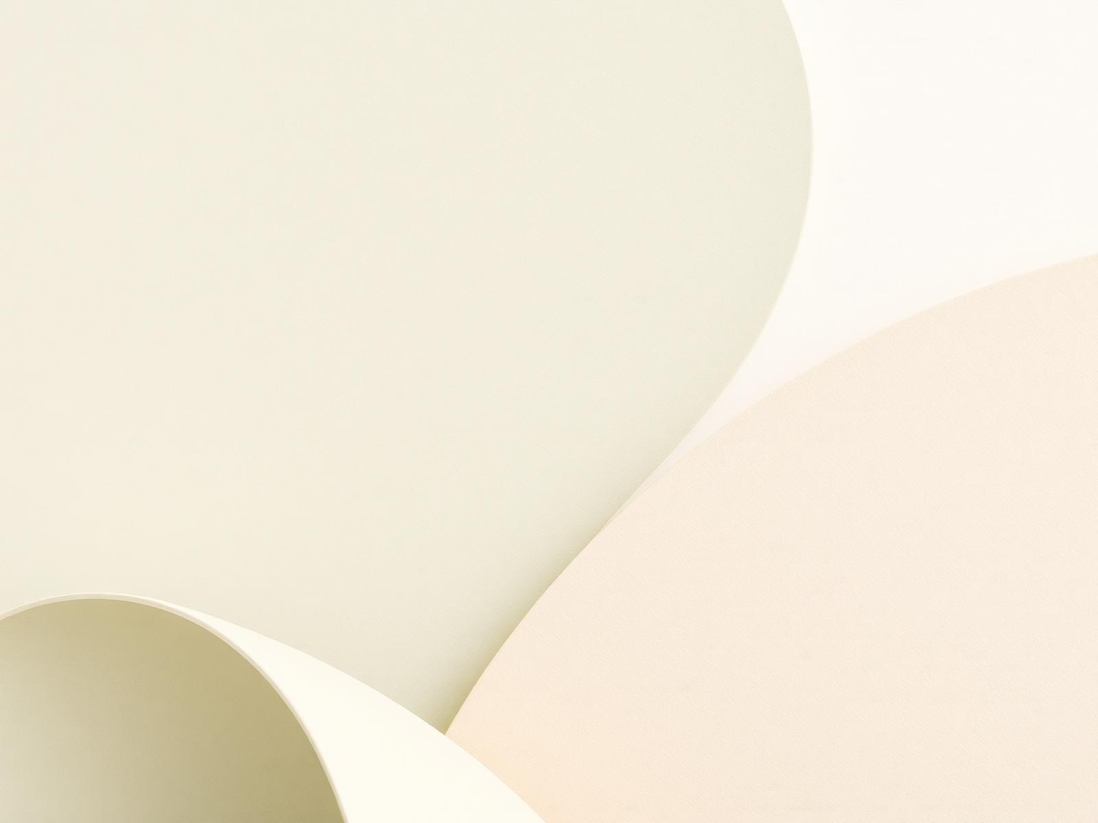 Soft organic shapes in warm beige and sage